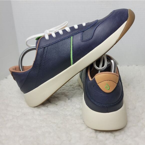 OluKai Dede Kaulele Women's Sneaker Size 10 Navy Leather Casual Shoes Bl20517 - Picture 5 of 10